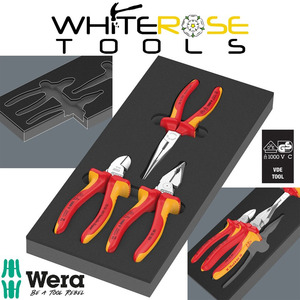 Jeu de pinces durables VDE <span class=keywords><strong>à</strong></span> bec effilé et combinées 9784 avec <span class=keywords><strong>insert</strong></span> en mousse, 3 pièces, longue durée de vie - Product Image 1