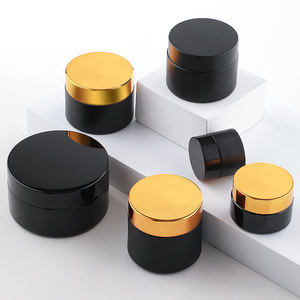 Barattoli di <span class=keywords><strong>vetro</strong></span> vuoti personalizzati contenitori cosmetici 100ml 30ml bocca larga 30ml barattolo di <span class=keywords><strong>vetro</strong></span> ambra con coperchio nero per Gel per capelli 50g 30g - Product Image 2