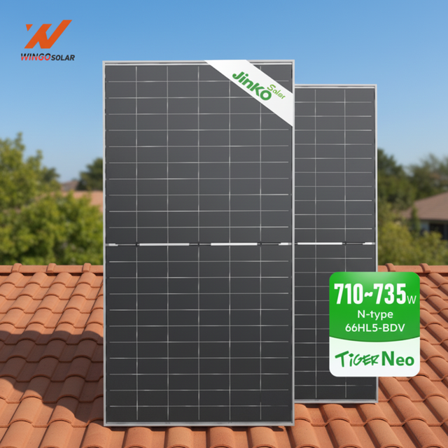 Jinko Top 10 Brands Solar Power Panels 725W 730W 735W Bifacial N Type Pv Modules Manufacturer Price