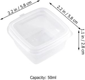 1oz 2oz 3oz 4oz 5oz PP Transparent Disposable Food Container Lids Takeaway Square <b>Sauce</b> Cup Condiment Custom Logo Free Sample - Product Image 2