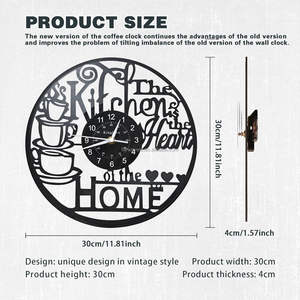 Reloj de Pared de Vinilo Decorativo para el Hogar, Diseño de <span class=keywords><strong>Disco</strong></span> de Vinilo, para Decoración del Hogar, Regalos para la Cocina - Product Image 4
