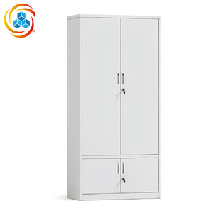 Hospital Steel File <b>Storage</b> <b>Cabinet</b> with Locks Modern Design Four Steel Doors Adjustable Shelves Powder Coated Metal - Product Image 3