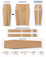 Ataúd para Adultos de Estilo Europeo, Hecho de Papel Sólido, con Acabado en Satén y Zinc, para Entierro Funerario, Ecológico, Color Personalizado