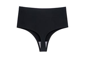 Taglie forti in Nylon organico senza cuciture da donna a vita alta e attillato perizoma intimo colorato a vita alta - Product Image 6