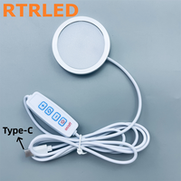 Lampe de nuit Type-C 5V à intensité variable double CCT Blanc chaud/Blanc, Kit de lampe LED Bambu Lab 001 - Parfait pour les lampes imprimées en 3D, Lampe LED Puck