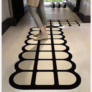 Modern Abstract Pattern 3D Printed 3mm Thick Home Hotel Use Bathroom Door <b>Mats</b> Non Slip <b>Absorbent</b> Rubber <b>Bath</b> <b>Mat</b> Novelty Shape - Product Image 2