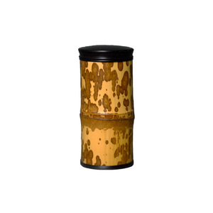Baoming Bamboo And Wood Natural Bamboo Screw Top Tea Caddy <b>Mini</b> Portable Airtight Pu Erh Tea Box Wooden Jar - Product Image 5
