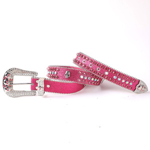 <span class=keywords><strong>Cintura</strong></span> Bling Rosa <span class=keywords><strong>con</strong></span> Strass, in Pelle PU Glitterata, Fibbia Western <span class=keywords><strong>con</strong></span> Borchie di Cristallo, Perfetta per Jeans Y2K e Abbigliamento da Festa - Product Image 6