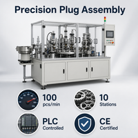 Machine d'assemblage de prises électriques entièrement automatique à haute efficacité QFW avec contrôle PLC, ligne d'assemblage de chargeurs