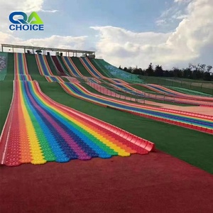 Césped de esquí Artificial para niños y adultos, arcoíris, pendiente de deslizamiento seco, uso al aire libre, novedad - Product Image 2