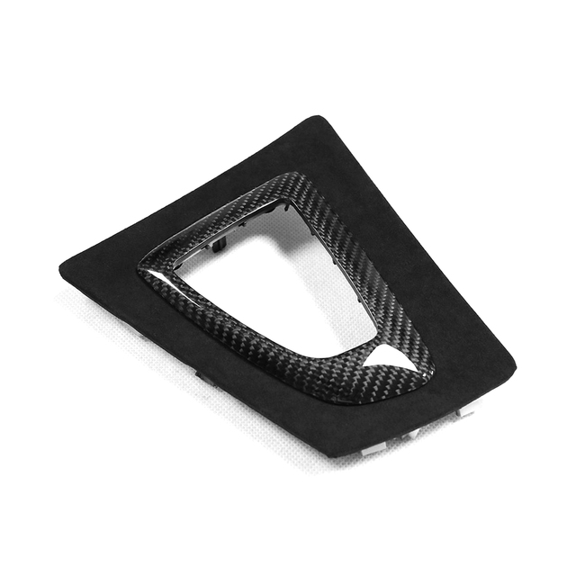 Real Carbon Fiber Gear Shift Base Patch for BMW 1 2 3 4 Series F20 F30 F32 LHD Carbon Interior Trim Accessory Kits