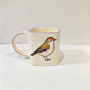 Özel el yapımı seramik kupa ile Handpainted <span class=keywords><strong>Nightingale</strong></span> kuş tasarımı-mükemmel tatil hediye - Product Image 1