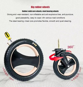 Poussette bébé, siège auto réversible 3-en-1 avec nacelle, poussette pliable pour nourrisson avec frein à un bouton et poignée réglable - Product Image 5