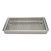 Plateau de récupération des gouttes en acier inoxydable 304, poli électrolytique, détachable, 30cm/40cm/50cm/60cm/80cm, accessoires de bar, 10 pièces, écologique