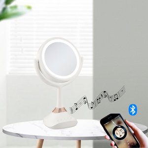 Miroir de maquillage intelligent avec haut-parleur Bluetooth portable, miroir de courtoisie avec lumière réglable, rechargeable par USB pour la musique et le maquillage partout - Product Image 2