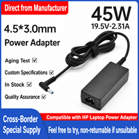 Chargeur pour ordinateur portable 45W compatible avec HP, adaptateur secteur 19,5V 2,31A (connecteur bleu 4,5 x 3,0 mm)