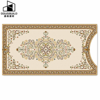 Yunfu Dougbuild Marbre de Calcite Hexagonal Beige Italien Poli à Jet d'Eau, Qualité Supérieure, Durable, pour Revêtement de Sol