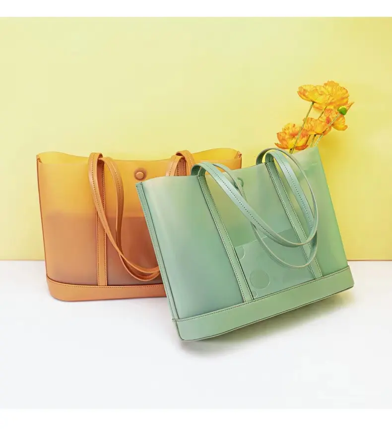designer handbag ladies bags fashion woman luxury lattice genuine leather tote bag wholesale cow leather bag TPU large capacity