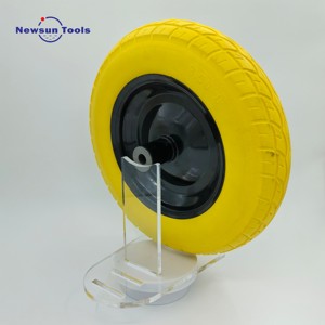 Neumático para <span class=keywords><strong>carretilla</strong></span>, <span class=keywords><strong>rueda</strong></span> de espuma PU para <span class=keywords><strong>carretilla</strong></span> de 14 pulgadas, neumático sólido sin planos 3,50-8 y <span class=keywords><strong>rueda</strong></span> con orificio de <span class=keywords><strong>eje</strong></span> de 5/8 "para camión de mano - Product Image 3