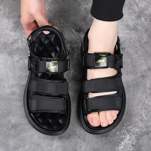 Sandalias Deportivas para Exteriores, Diseño Sólido, Punta Abierta, Parte Superior Textil, Suela de Goma, Impermeables, Transpirables, Zapatos de Senderismo de Verano para Hombre - Product Image 4