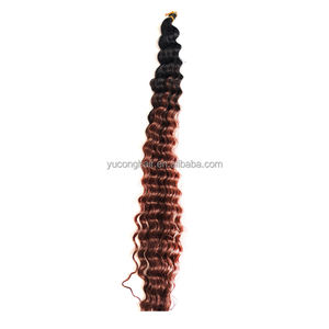 Ekstensi rambut kepang sintetis, 32 inci, 120g/pak, rambut ekstensi kepang, gelombang laut Bohemian, rambut Crochet, gelombang dalam - Product Image 3
