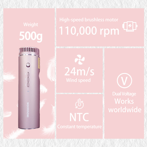 Sèche-cheveux puissant 1200W haute vitesse, température réglable, sèche-cheveux d'hôtel, sèche-cheveux pliable pour un coiffage professionnel - Product Image 1