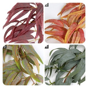 Guirlande de feuilles de saule artificielles facile à obtenir, 200 cm, avec lumières, décoration murale, style bouquet de fleurs en soie A B C D - Product Image 5