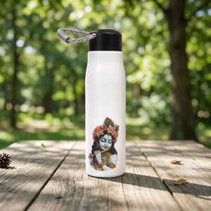 Bouteille d'eau en métal personnalisée avec logo imprimé Radha Krishna - Cadeau élégant pour la rentrée scolaire et Thanksgiving, coffret cadeau pour le bureau - Product Image 5
