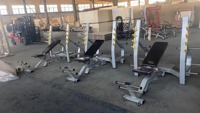 مقعد متعدد الاستخدامات للتمارين الرياضية التجارية، مقعد قابل للتعديل للصالة الرياضية، معدات تدريب القوة وكمال الأجسام S100، مقعد مسطح