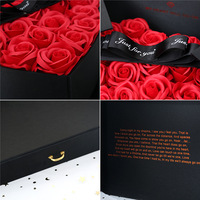 Coffret cadeau immortel Roses éternelles Roses décoratives vraiment intemporelles dans une boîte à fleurs