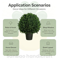 Árbol Topiario Artificial de Ciprés y Cedro de 9 Pulgadas, Planta Artificial en Maceta de 23 cm, Decoración para el Hogar, Oficina, Mesa Interior, Estante