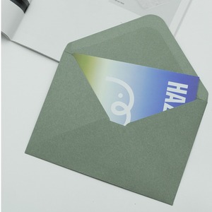 Enveloppes en papier <span class=keywords><strong>kraft</strong></span> de luxe <span class=keywords><strong>DL</strong></span> personnalisées avec estampage en or Emballage d'affaires et de cadeaux personnalisé biodégradable - Product Image 5