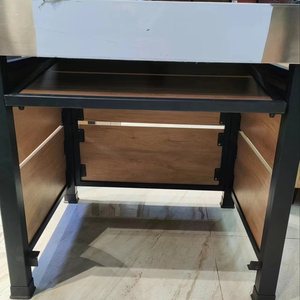 رف سوبر ماركت قوي يتحمل 100 كجم، رفوف معدنية مزدوجة الجوانب للخضروات، نظام عرض جوندولا خفيف الوزن - Product Image 6