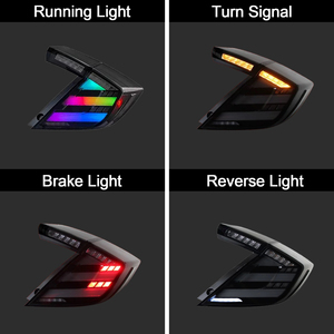 Đèn hậu LED DK Motion cho Honda <span class=keywords><strong>Civic</strong></span> thế hệ thứ 10 X Hatchback FC FK 2016-2020 tích hợp xi nhan tuần tự, phụ tùng ô tô mới 12V - Product Image 6