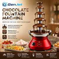 Fontaine à chocolat en acier inoxydable 250W avec moteur en cuivre pur, 5 niveaux, capacité 3L, entraînement par vis sans fin, unité commerciale pour événements