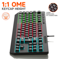 Clavier de jeu ergonomique filaire RGB SC745 USB 2.0 avec touches de précision, éclairage RGB vibrant, logo personnalisé, garantie 1 an