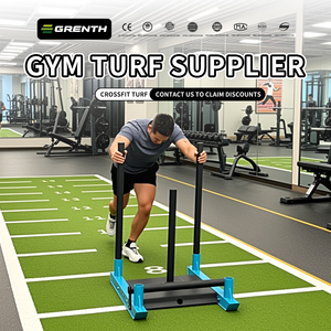 <span class=keywords><strong>Gazon</strong></span> <span class=keywords><strong>synthétique</strong></span> haute résistance absorbant les chocs pour entraînement fonctionnel, piste de sprint, marquages personnalisés pour usage en salle de sport privée. - Product Image 2
