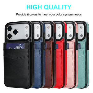 Étui portefeuille en cuir PU de conception professionnelle avec fentes pour cartes et support rabattable pour <span class=keywords><strong>iPhone</strong></span> 17 Air 16 15 14 13 12 11 Pro Max - Product Image 6