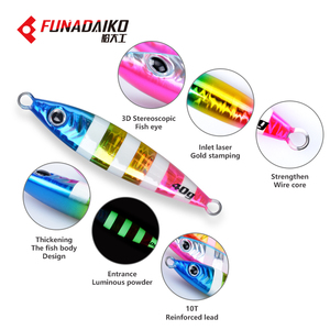 FUNADAIKO <span class=keywords><strong>JMS</strong></span> 125 30g-60g señuelo de pesca luminoso de metal de plomo cebo señuelo jigging de agitación lenta - Product Image 1