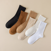 Chaussettes mi-longues en coton pour femme, motif rayé japonais, avec logo transparent sur le corps et le bordure, idéales pour le printemps et l'été