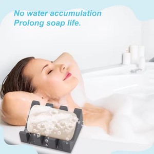 Silicone Drainage Soapdish Automatic Drainage Soap <b>Rack</b>, Bathroom Soap <b>Rack</b> Bathroom Accessories - Product Image 2