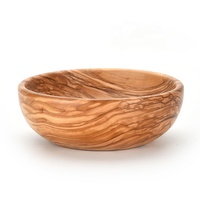 Gracieux bol à dessert en bois écologique jetable petit bols d'assaisonnement japonais en bois d'olivier dos minimaliste