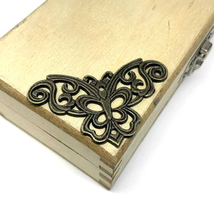 Mingmao Hardware Zinc Alloy <b>Corner</b> <b>Protector</b> Antique Butterfly Shape For Wooden Box Decorative Flat Hollowed Out - Product Image 2