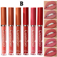 Coffret cadeau de rouge à lèvres brillant 6 couleurs, sans cruauté, mat, hydratant, longue tenue, imperméable, 12g, taille standard