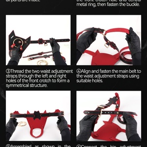 FAAK Body Restraint Strap O- Ring Bearer Pants Leather Harness Belt Underwear for Strap on <b>Dildo</b> Use Briefs Bondage Sex Toys - Product Image 3