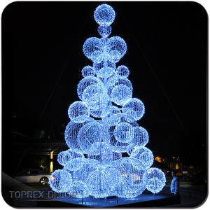 شجرة عيد الميلاد العملاقة المصنوعة بالجملة للمناطق الخارجية مصنوعة من المخروط المطاطي شجرة مضيئة بمصابيح LED لذكرى عيد الميلاد - Product Image 4