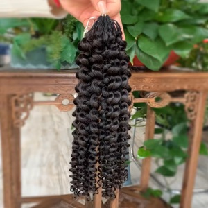Cheveux humains brésiliens naturels pour crochet, pré-bouclés, ondulés, avec nœuds miracle, non traités - Product Image 4