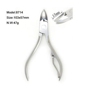 Yüksek kalite profesyonel Podiatry paslanmaz çelik batık tırnak makası pense kavisli bıçak ayak tırnakları kesici için batık parmaklar - Product Image 6