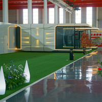 Maison mobile de luxe Capsule spatiale Suite de luxe Mur de verre Petite maison Belle chambre Usine de Chine Maison intelligente Chambre de vacances Scénique
