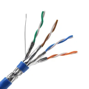 25m 30m 50m rj45 ket7 ethernet התקנת רשת תיל חוט כפול מגן lsh 10 גרם 600mhz חתול 7 rj45 23awg נחושת 0.57 מ "מ